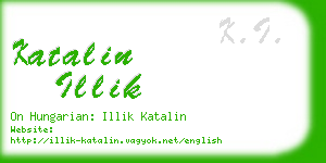 katalin illik business card